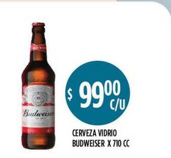 Supermercados Toledo Cerveza Vidrio Budweiser oferta