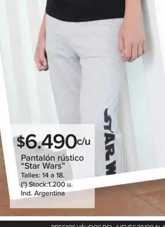 Carrefour Market Pantalón Rùstico "Star Wars" oferta