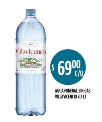 Supermercados Toledo Agua Mineral Sin Gas Villavicencio x 2lt oferta