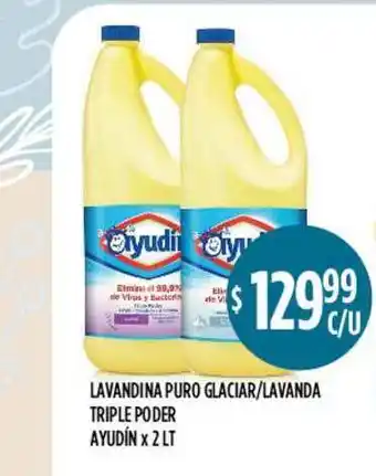 Supermercados Toledo Lavandina Puro Glaciar Lavanda Triple Poder Ayudín oferta