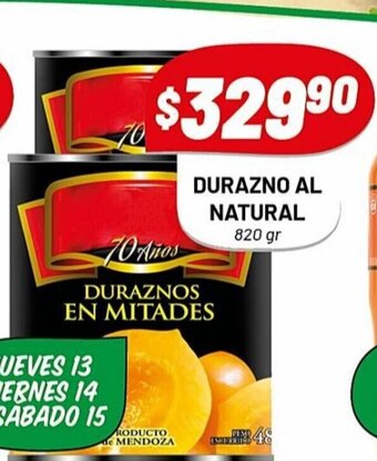 Almacor Durazno Al Natural oferta