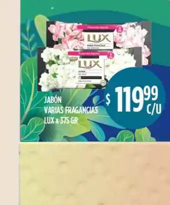 Supermercados Toledo Jabón Varias Fragancias Lux x 375gr oferta