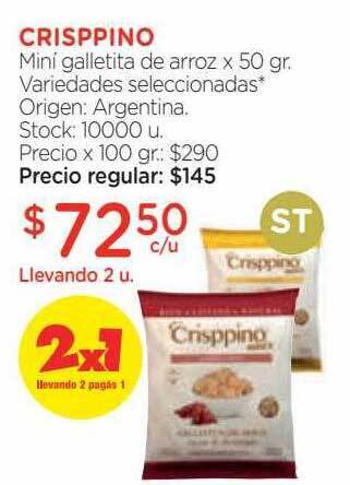 Farmacity Crisppino mini galletita de arroz oferta