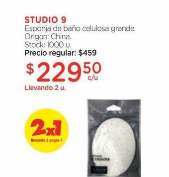 Farmacity Studio 9 esponja de baño celulosa grande oferta
