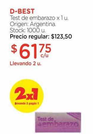 Farmacity D-best test de embarazo oferta