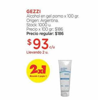 Farmacity Gezzi alcohol en gel pomo oferta