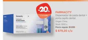 Farmacity Farmacity dispensador de pasta dental + porta cepillo dental oferta