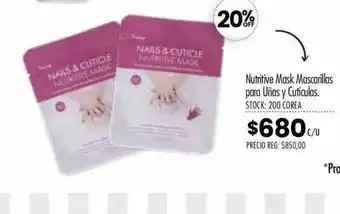 Pigmento Nutritive mask mascarillas para unas y cutículas 20% off oferta