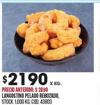 Coto Langostino pelado rebozado oferta