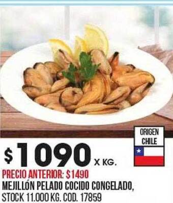 Coto Mejillón pelado cocido congelado oferta