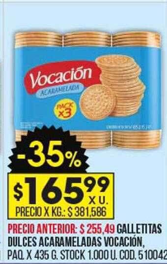 Coto Galletitas dulces acarameladas vocación oferta