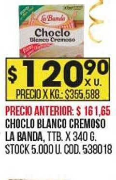 Coto Choclo blanco cremoso la banda oferta