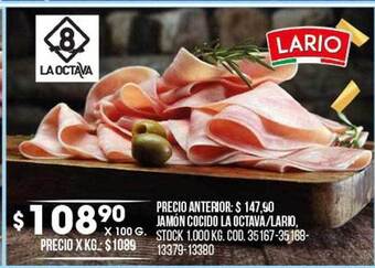 Coto Jamón cocido la octava-lario oferta