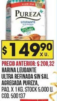 Coto Harina leudante ultra refinada sin sal agregada pureza oferta
