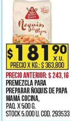 Coto Premezcla para preparar ñoquis de papa mamá cocina oferta