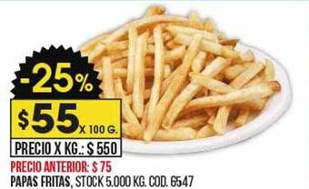 Coto Papas fritas oferta