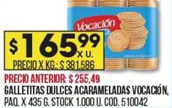 Coto Galletitas dulces acarameladas vocación oferta