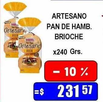 Dulcenter Artesano pan de hamb. brioche oferta