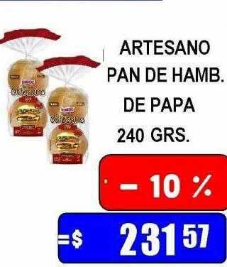 Dulcenter Artesano pan de hamb de papa oferta