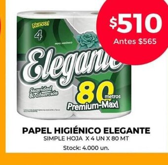 Supermercados Tadicor Papel Higiénico Elegante oferta