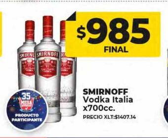 Supermayorista Vital Smirnoff vodka italia oferta
