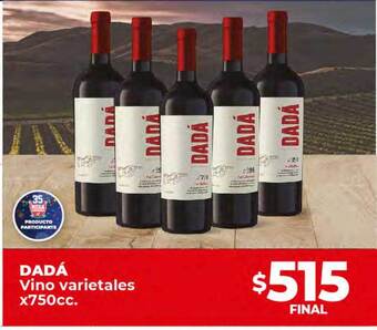 Supermayorista Vital Dadá vino varietales oferta