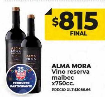 Supermayorista Vital Alma mora vino reserva malbec oferta
