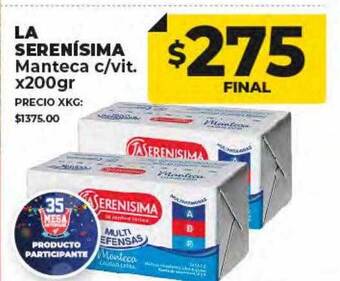 Supermayorista Vital La serenisima manteca oferta