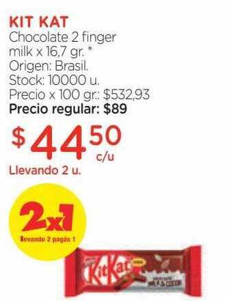 Farmacity Kit kat chocolate 2 finger milk oferta