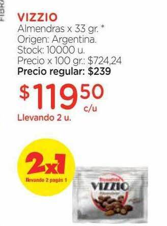 Farmacity Vizzio almendras oferta