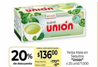 La Anonima Yerba mate en saquitos oferta