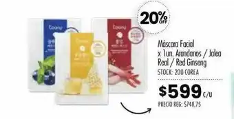 Pigmento Máscara facial 20% off oferta