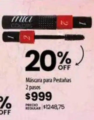 Pigmento Máscara para pestañas 2 pasos 20% off oferta