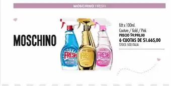 Pigmento Moschino fresh edt x 100ml couture gold pink oferta