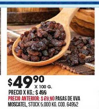 Coto Pasas de uva moscatel oferta