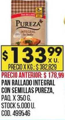 Coto Pan rallado integral con semillas pureza oferta