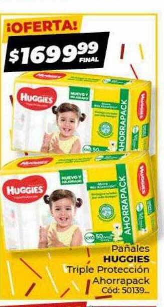 Diarco Pañales huggies triple protección ahorrapack oferta