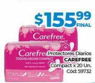 Diarco Protectores diarios carefree compact oferta