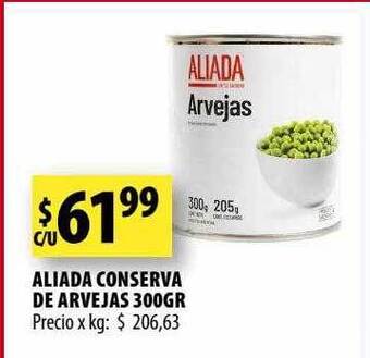Punto Mayorista Aliada conserva de arvejas 300gr oferta