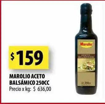 Punto Mayorista Marolio aceto balsámico 250 cc oferta