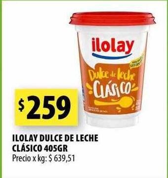 Punto Mayorista Ilolay dulce de leche clásico 405gr oferta