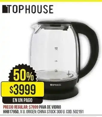 Coto Pava De Vidrio HHB1795D oferta