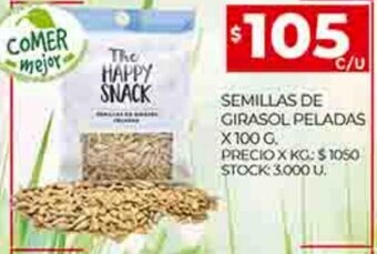 Supermercados DIA Semillas de Girasol Peladas x 100g oferta