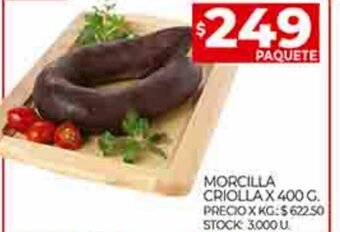 Supermercados DIA Morcilla Criolla x 400g oferta