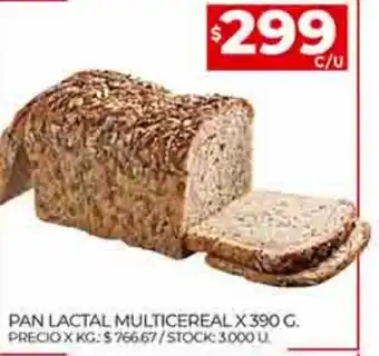 Supermercados DIA Pan Lactal Multicereal x 390g oferta
