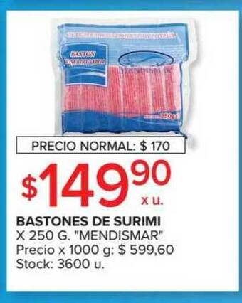 Carrefour Bastones De Surimi x 250g oferta