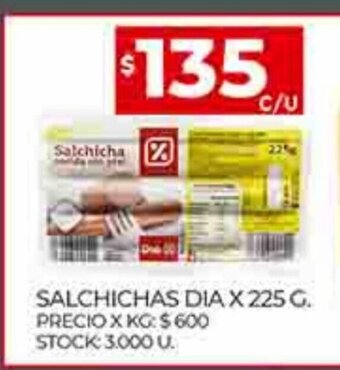 Supermercados DIA Salchichas Dia x 225g oferta