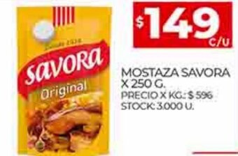 Mostaza Savora x 250g