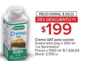 Carrefour Crema UAT Para Cocinar oferta