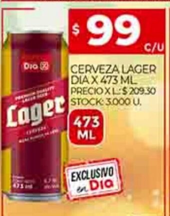Supermercados DIA Cerveza Lager Dia x 473ml oferta